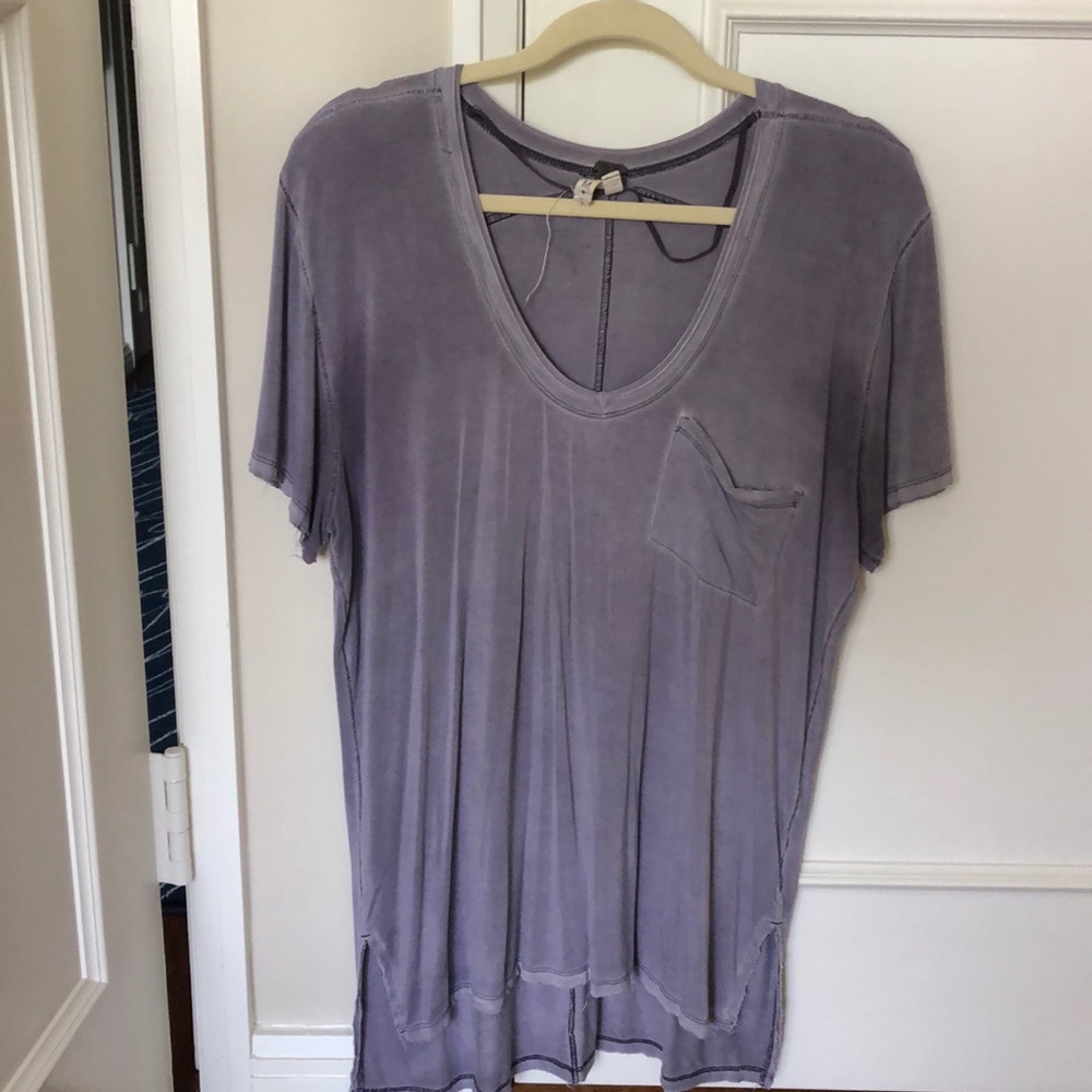 Free People long purple t-shirt